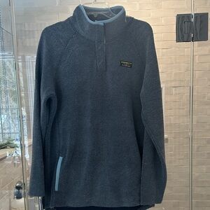 L.L. Bean Women's Blue Half-Zip Tunic